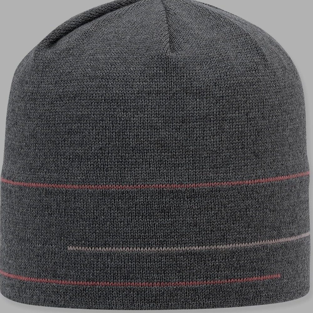 Pistil Gray Knit Beanie with Logo